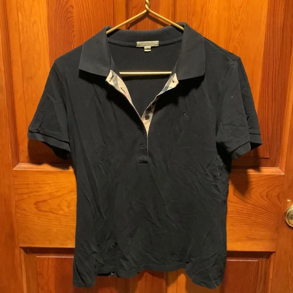 Burberry Black Nova Check Polo Short sleeve shirt Sz Xl excellent condit… - Picture 2 of 8